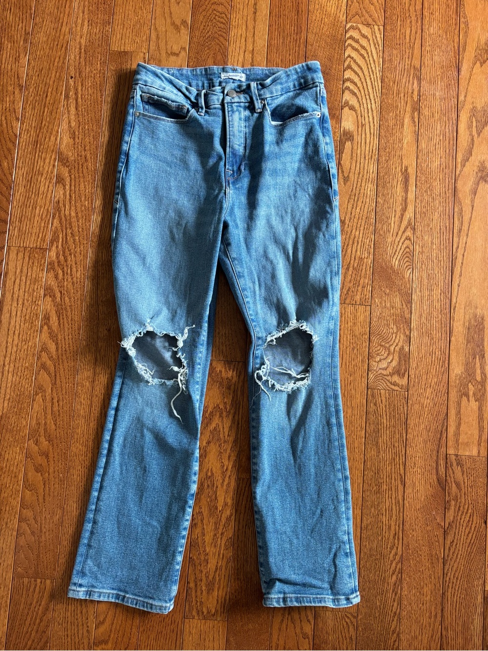 Good American Classic Blue Distressed Women's Jeans